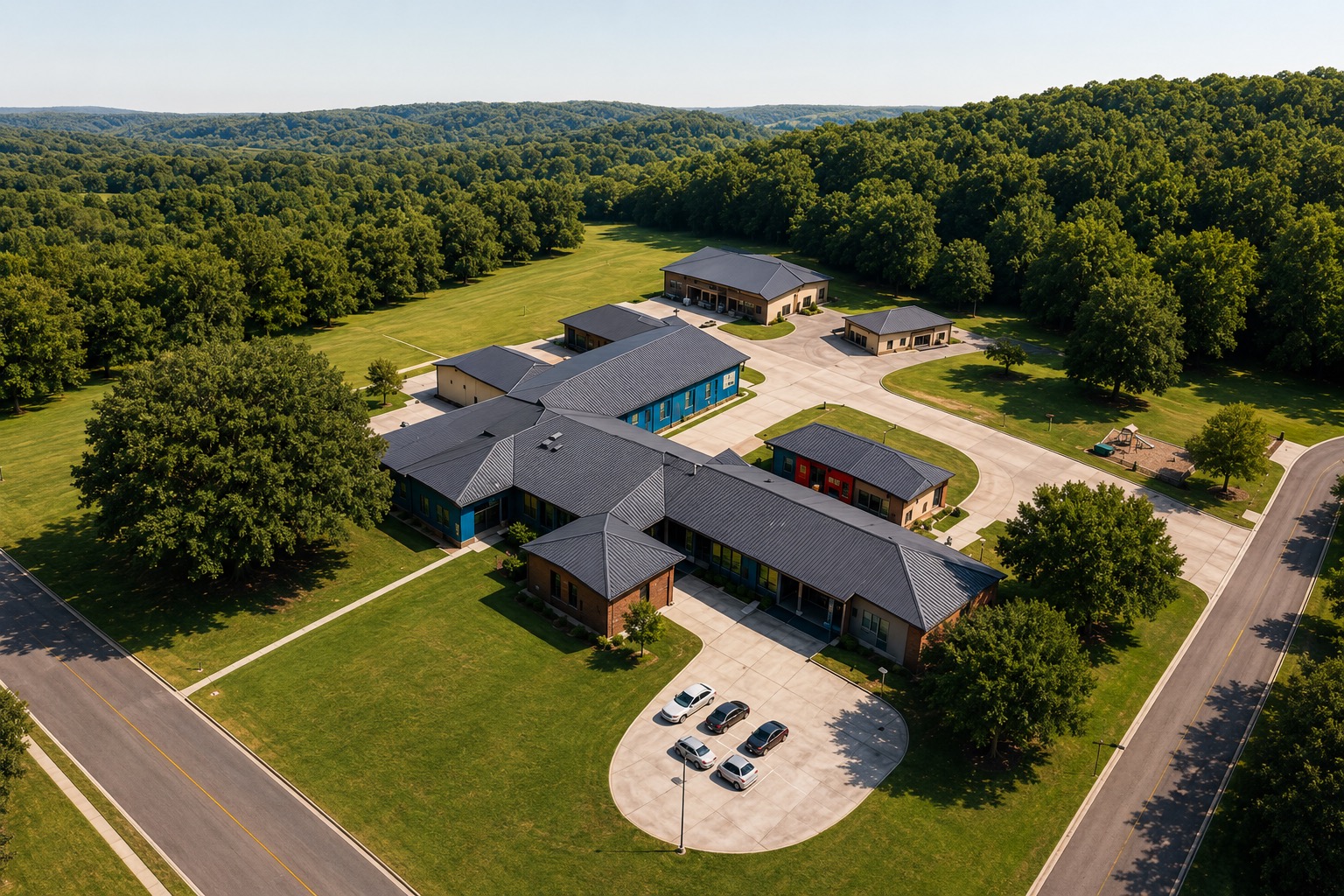 Private residential campus concept in Texas